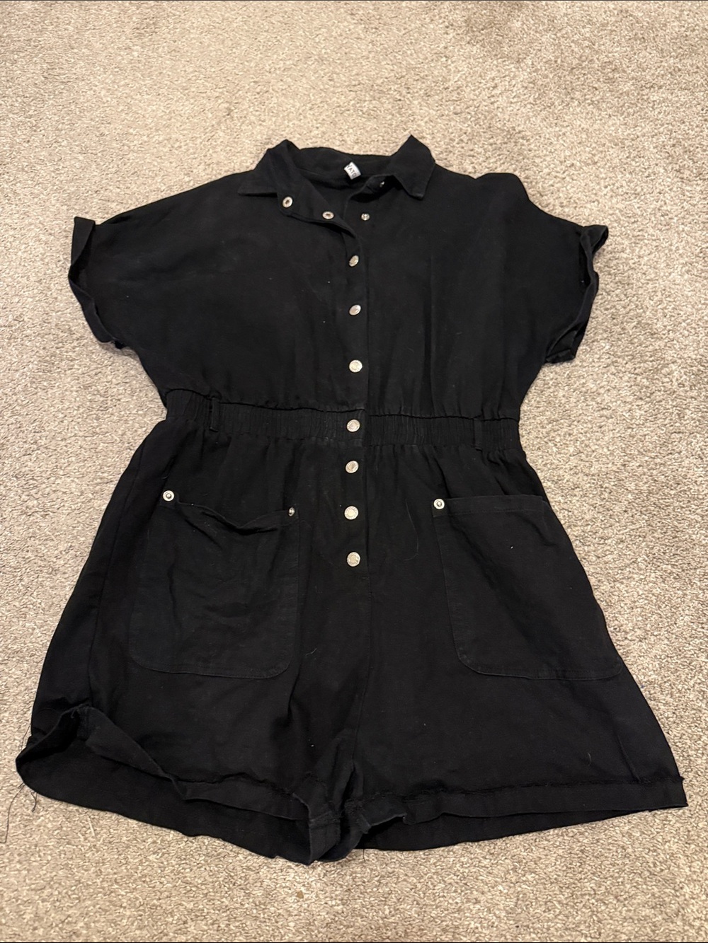 Amazon black button romper